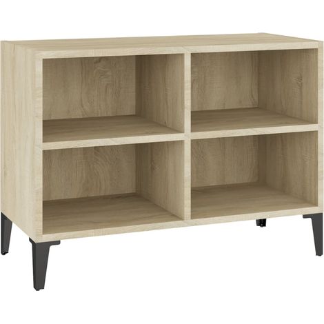 Maison Exclusive - TV-Schrank mit Metallbeinen Sonoma-Eiche 69,5x