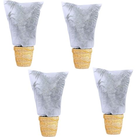 4 Pack Housse Hivernage Plante, Protection Plantes, Voile Hivernage Plante Exterieur, 80 x 60 cm Housse d’Hivernage (1/4)