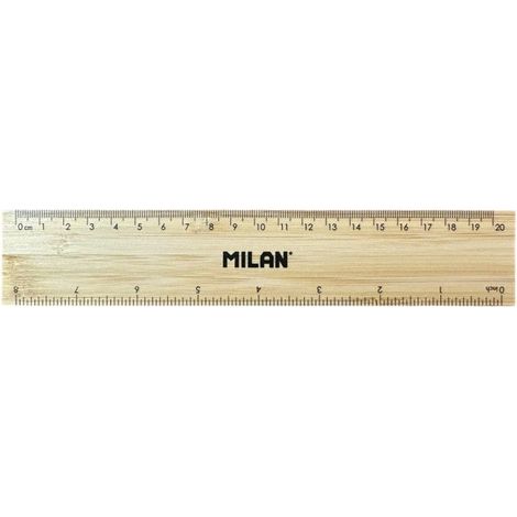Règle - Milan - Bois bambou - 20 cm - Écologique