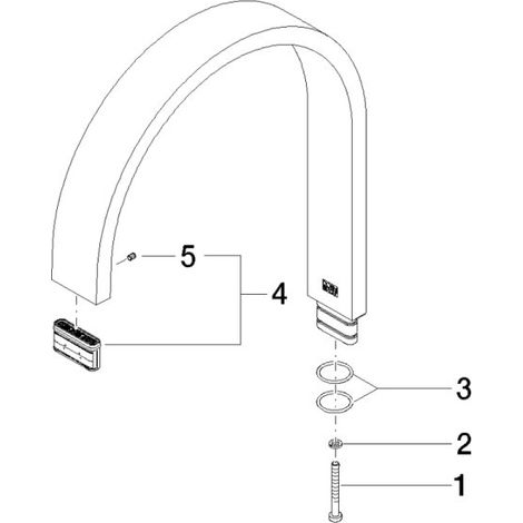 Dornbracht 90282215201-00 Bec de robinet Pièces de rechange