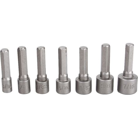 Jeu de Tournevis électriques 14 Pièces, Adaptateur Douille à Tige Hexagonale avec 14 Pièces Douille Solide pour Tournevis Pneumatique Perceuse électrique (1/5)