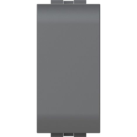 Modulo falso polo con spelacavo, serie B, antracite, compatibile con serie BTicino Living Light - 4Box Titappo 4B.L.TT
