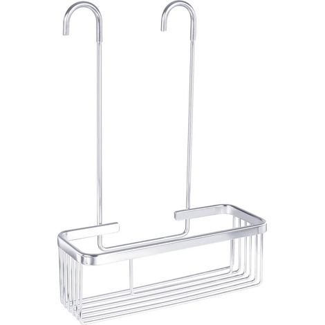 Étagère de douche sans perceuse Panier de douche suspendu en acier inoxydable Installation facile Étagère de douche Gris/argent (1/4)