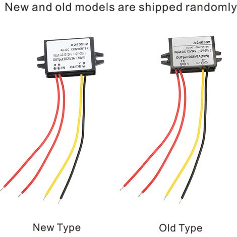 Convertisseur de puissance AC12V/24V vers DC5V (type plastique) (1/5)