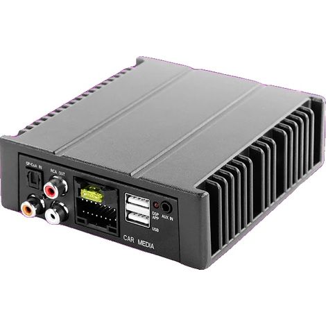 Amplificatore di potenza per auto, uscita 4 x 80 W, compatibile con sistemi Android, connettore plug and play a 16 pin, design compatto, certificato CE. (1/5)