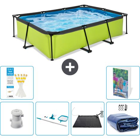 Exit Pool Rechteckig - 300x200x65 cm - 7-teilig S235