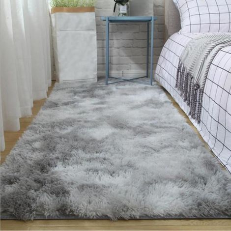Tapis - 100 x 160 cm - Gris - Polyester - Pour Chambre Salon Salle À Manger - 1 Pièce (1/3)