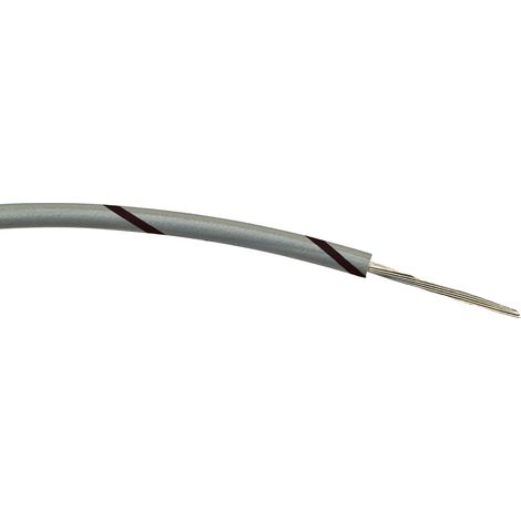 Fil électrique RS PRO BS4808 0,2 mm² 24 AWG, 1 kV c.a., PVC Noir/Gris, 100m ( Prix pour Bobine de 100 )