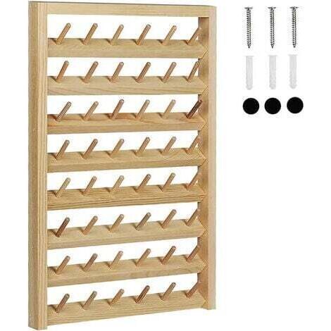 – support de fil pliable pour 48 bobines, organisateur de support en bois, support mural, cône, Machine à broder, couture (1/3)