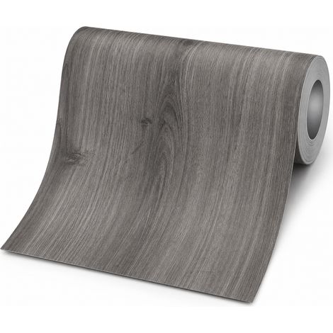 Self-Adhesive Non-Slip Bathroom Floor Covering Grey Brown Wood (1/5)