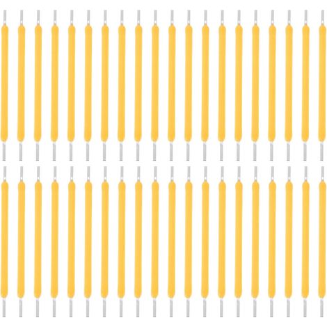 40 Pièces Filament Dur LED 3v 38mm 120ma Lumière Jaune 2700k pour Réparation Ampoules Pièces de Luminaires Installation Facile et Lumière Douce Adaptée au Bricolage (1/5)
