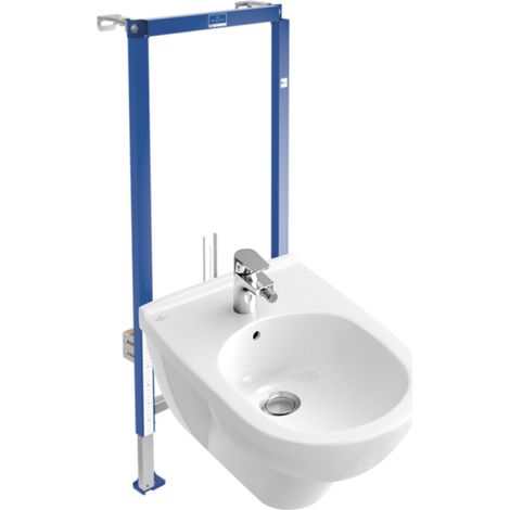 Pack bidet suspendu VILLEROY & BOCH O.Novo + Bâti-support sol et mur Vi-connect