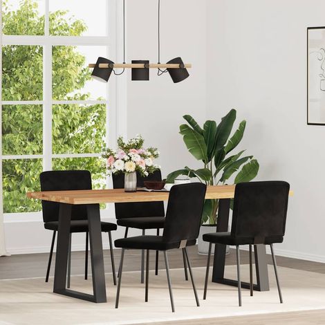 Maison Exclusive - Esszimmerstühle 4 Stk. Schwarz Samt