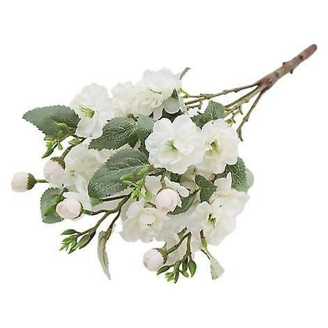 Fleurs artificielles simulant 5 roses - Longue durée de vie - Aspect naturel - Couleurs éclatantesblanc (1/5)