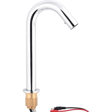 Automatischer Wasserhahn aus Messing mit Infrarotsensor und Schlauch für Waschbecken und Küchenspüle (1/5)