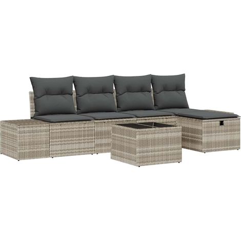 Maison Exclusive - Set di divani 6 pz polyrattan (1/5)