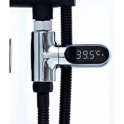 1 Thermomtre De Douche Led, Thermomtre Numrique 585 C, Avec Thermomtre Rotatif 360 , Compteur D'eau Led, Thermomtre Pour Eau De Douche Pour L (1/5)