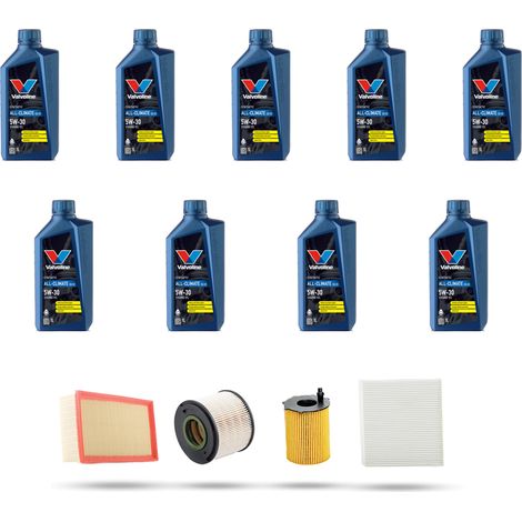 Kit tagliando 4 FILTRI e 9L OLIO compatibile con Audi Q7 (4L) 3.0 tdi 176kw dal 2007 (1/5)