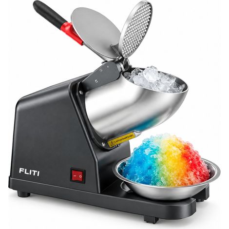 FLITI- Machine à Glace Pilée Professionnelle 300W 2200RPM avec Double Lame, Bol et Couvercle, pour Cocktails Granités Boissons Fraîches, Usage Domestique Bar Bureau (1/5)