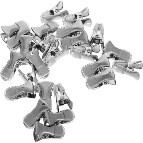 Housoutil Lot de 25 pinces à chapeau en métal, fer argenté (1/5)