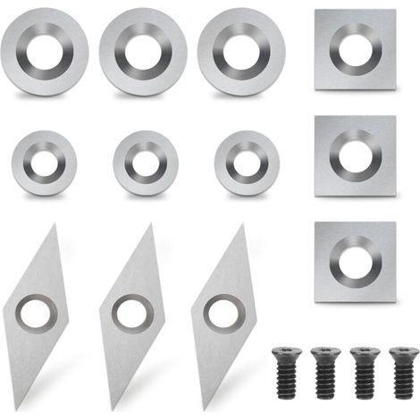 12 PièCes Plaquette Carbure Tournage Bois , Plaquettes De Coupe , Carbure Gouges Tournage Bois (1/4)