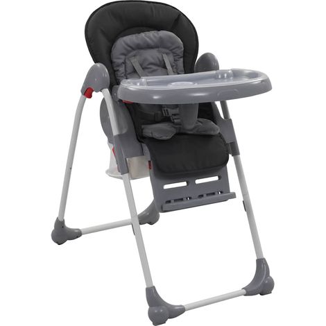 Chaise haute bébé grise