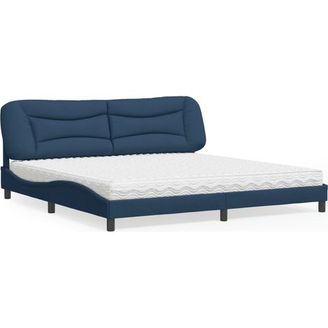 Cama con colchón Hvar tela azul 200x200 cm vidaXL (1/5)