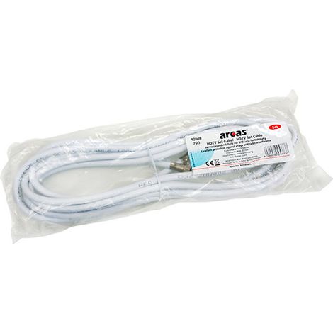 Arcas 93730005 HDTV Satellitenkabel 5 m, 2 F Stecker