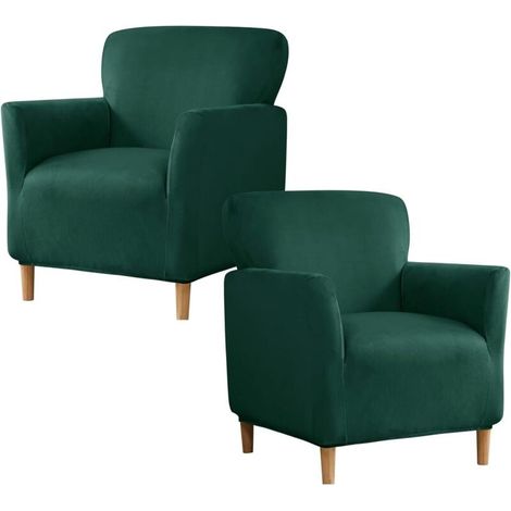 Bardusch-Lot de 1 ou 2 housses fauteuil cabriolet, extensibles, amovibles, coloris variable (1/5)