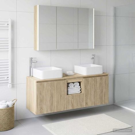 vidaXL Bathroom Cabinet Set 4 pcs Sonoma Oak Engineered Wood (1/5)