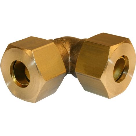 90° bikonischer Messing-Winkelverbinder D.14 für Kupferrohr QUICK PLOMBERIE