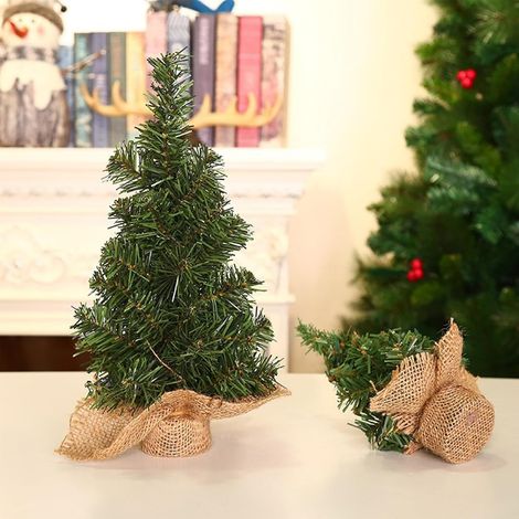 Lot 2 petits sapins Noël 20 et 30 cm décoration (1/4)