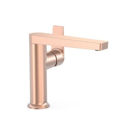 Mitigeur avec manette latérale pour lavabo Project Or Rose Mat 24K - TRES 22144701OPM