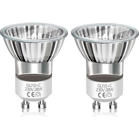 Ampoule Lampe Lave Mini GU10 28W 230V Dimmable, Ampoule Spot MR11, 330LM Blanc Chaud 2800K, Ampoule Réflecteur GU10 Remplacement pour Lampe à Lave, Ø35x47MM, Lot de 2 (1/5)