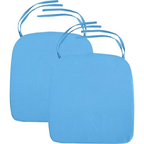 Gardenista Cuscini per sedie da giardino con lacci, cuscini per sedie da giardino resistenti all'acqua con rivestimento rimovibile facile da pulire, Turchese (2 pezzi)