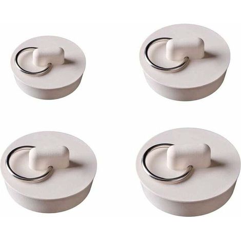 tappi di gomma per lavello con anello per appenderli, tappi di scarico per cucina, bagno, vasca da bagno, lavello, lavabo (4 misure)