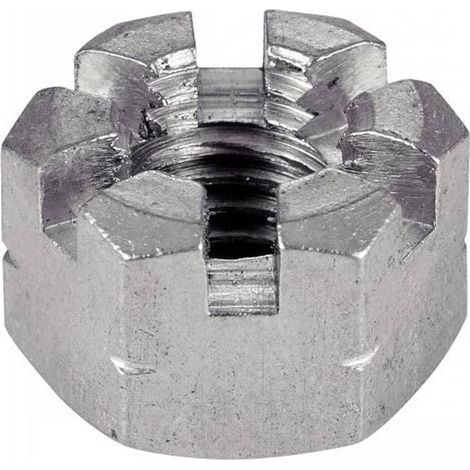 100 Ecrous Hexagonaux à Créneaux M4 mm - DIN 935 - ISO 7035 - NFE27-414 - Inox A1 - D-Work (1/4)