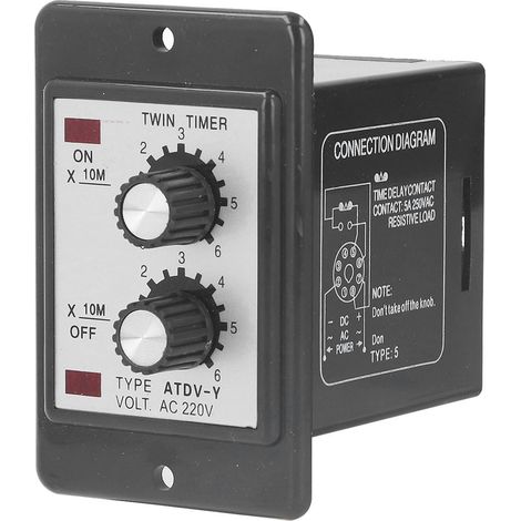 BERM-Doppelzeitverzögerungsrelaismodul, störungsresistent und geringer Stromverbrauch, 220 V AC, 220 V (1/5)