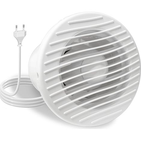 Ventilateur de salle de bain 100 mm puissant avec clapet anti-retour, étanche, 14 W, économe en énergie, ventilateur mural et de plafond silencieux pour salle de bain, WC, cuisine, salon (1/5)