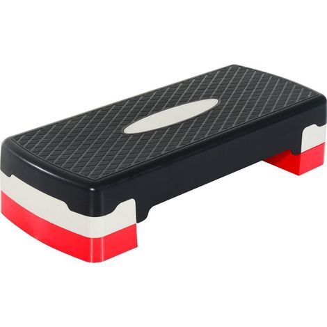 Stepper - Hauteur Réglable 2 Niveaux - Surface Antidérapante - PP - 68 x 29 x 15 cm - 10 cm / 15 cm - 1 Pièce (1/5)