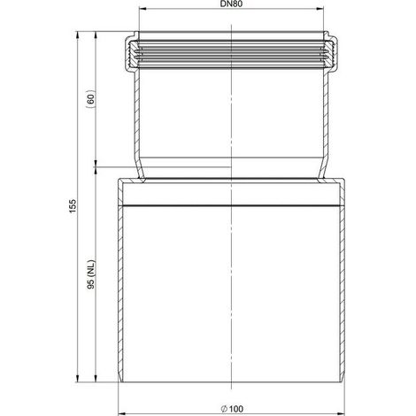 ATEC Reduktion D 100/ DN  80   zentrisch , 1141 (1/3)
