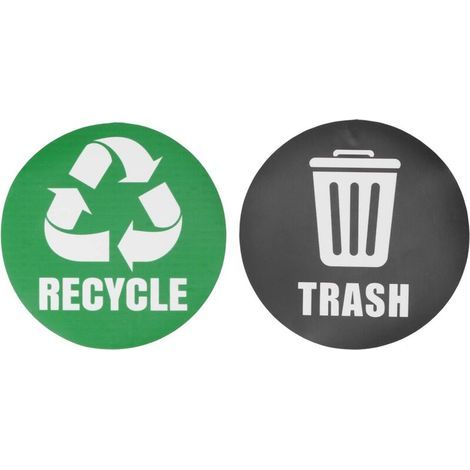 Autocollant de recyclage réutilisable, autocollant de signe de poubelle, décoration de la maison environnementale 18 pièces pour bureau à domicile (1/5)