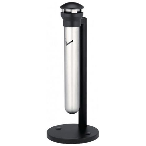 Cendrier sur pied D394xH1000 mm argent rond acier inoxydable RUBBERMAID