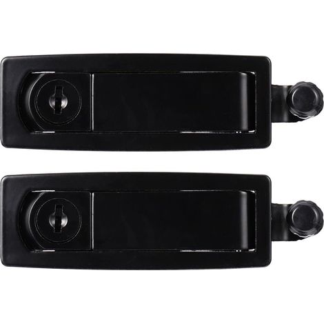 Serrure à Levier Réglable Loquet à Compression en Alliage de Zinc Facile à Installer, Design Affleurant Noir Lot de 2 Pièces pour Véhicules hors Route et Camions (1/5)