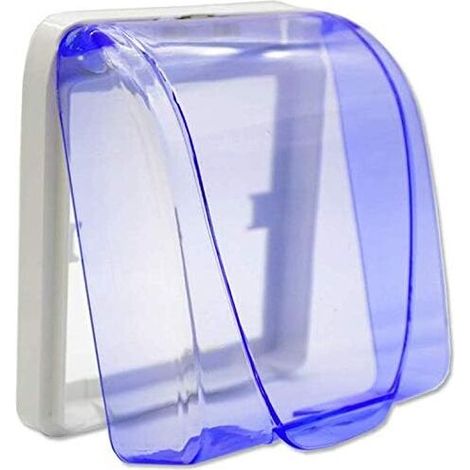 RHG Boîtier étanche en plastique pour interrupteur mural, sonnette de porte, couvercle rabattable pour la maison (bleu)