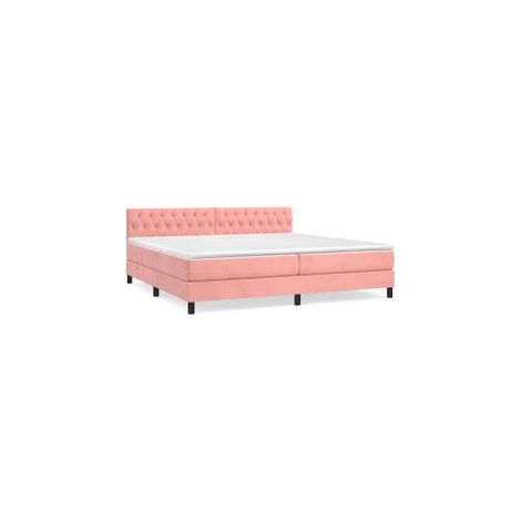 Sommier à lattes de lit avec matelas Rose 200x200 Velours (1/5)