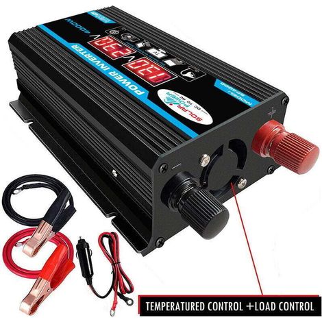 12V to 220V 4000W Pure Sine Wave Inverter Dual AC with Remote Control and LCD Digital Display (1/4)