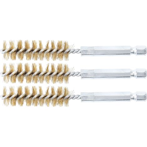 Spazzola in ottone 14 mm 6,3 mm (1/4") 3 pz. (1/4)