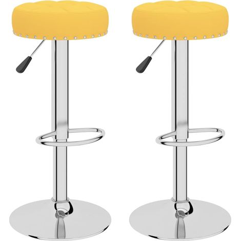 Maison Exclusive - Sgabelli da Bar 2 pz Giallo Senape in Tessuto (1/5)
