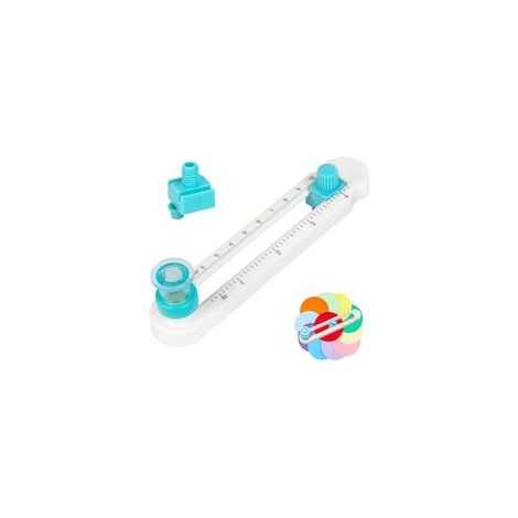 Coupe Papier Perforatrice Angle Arrondi,Coupe Angle Arrondi Papier Rotatif à 360° Pour Couper des Papiers Ronds d'un Diamètre de 2 à 20 CM, Comprend 1 Coupe Anneau et 1 Lame de Rechange